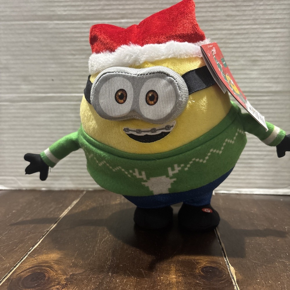 NWT Minions Otto Christmas Animated Singing Plush Figure‎ – Sings Deck The Halls
